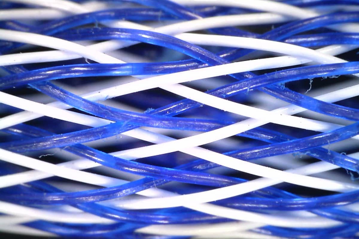 composite plastic braiding close up