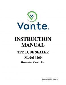 Vante Model 4160 Generator/ Controller